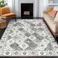 thumbnail image 5 of MJIAexp 6'x9' Moroccan Area Rug Washable Bedroom Rug Vintage Boho Area Rug Non-Slip Accent Throw Rug Stain Resistant Floor Carpet for Kitchen Entryway Living Room Office Boho Gray, 5 of 7