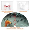 thumbnail image 4 of Pofeuu Paper Fox Crow Fantasy Print Christmas Tree Skirt, Merry Christmas Skirt Xmas Tree Ornaments for Xmas Holiday Party Decorations-48", 4 of 7