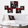 thumbnail image 2 of Designart "Vintage Lady In Stylish Red I" Fashion Woman Metal Wall Decor Set, 2 of 5