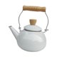thumbnail image 2 of Tetera de porcelana esmaltada de 1,5 l, resistente y cómoda, con asa y diseño floral. Blanco, 2 of 9