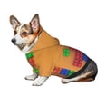 thumbnail image 6 of Goofa Colorful Building Blocks A Pattern Small Dog Sweater Hoodies Pet Grey Hooded Soft Fleece Sweatshirts with Pocket Fall Winter Puppy Cat Sweaters Warm Clothes-X-Small, 6 of 8