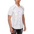 thumbnail image 1 of INC - Camisa con botones en contraste para hombre, color blanco, XX-Large, 1 of 1