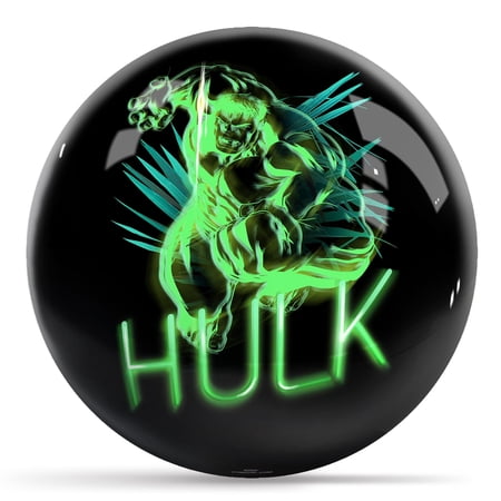 Marvel Avengers Neon Hulk Undrilled Bowling Ball