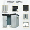 thumbnail image 4 of Homy Casa Outdoor Storage Shed with Sliding Door, Lockable Steel Garden Shed, 4 of 7