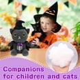 thumbnail image 4 of SUWJELANY Witch Cloak Cat Stuffed Animal, 10"Soft Black-Cat plush Toy with Hat, Cute Black-Cat Plushie Wearing Cloak decor Gift for Kids Adults, 4 of 6