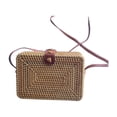 thumbnail image 3 of Bolso de ratán con correa de cuero de PU, bolso cruzado para vacaciones en la playa, vacaciones de verano, 3 of 8
