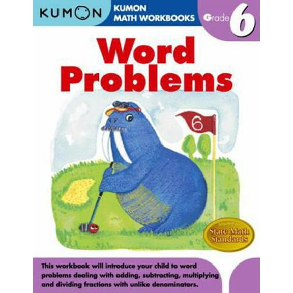 Pre-Owned Kumon Grade 6 Word Problems (Paperback) 1934968633 9781934968635