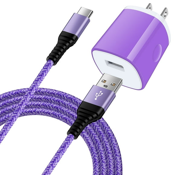 Type C Charger Fast Charging Cable 10ft with USB Wall Charger Block,ABCPOW USB A to USB C Type C Cable High Speed Fast Charger for Android Type C Cha