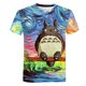thumbnail image 1 of Anime Cartoon Totoro Teenager Men's and Women's T-Shirts Casual Print Hip Hop Harajuku Personality Round Neck Short Sleeve Top9T Gong Bohan LED, 1 of 2