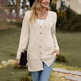 thumbnail image 5 of Women's Ribbed Knit Cardigan with Pockets Lightweight Long Sleeve Open Front Cover Up Cozy Lounge Wear for Fall, 5 of 9