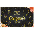 thumbnail image 2 of Black Background with Golden Medical Elements Congratulate Nurse Banner Party Decorations Photography Props Backdrop for Nurse Graduation Celebrations Nurse Appreciation Events Nursing School Parties, 2 of 4