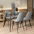 thumbnail image 4 of Gymax 5 PCS Dining Table Set 51" Modern Rectangular Glass Table & 4 Chairs Kitchen, 4 of 7