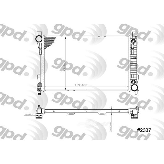 Global Parts Distributors 2337C Radiator Fits select: 2001-2007 MERCEDES-BENZ C, 2005-2009 MERCEDES-BENZ CLK