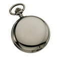 thumbnail image 2 of Men's Gun Metal Black Dial Covered Quartz Pocket Watch with Chain # GWC15042BBK, 2 of 3