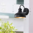 thumbnail image 6 of GOALPLUS Black Gooseneck Lights for Farmhouse, 2 Pack Outdoor Barn Light Fixture, 7in. Small Exterior Wall Sconce for Porch, Garage, Patio, 6 of 9