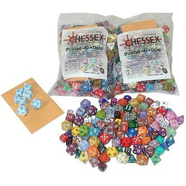 2 (dos) dados surtidos "libra de dados" de chessex Chessex 718122246724