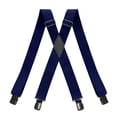 thumbnail image 2 of SGFCWSX Men's X-Back Suspenders, Elastic 4-Clip Adjustable Formal Casual Navy, 2 of 3