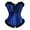 Blue, variant on Corsets for Women Striped Slimming Ruffles Ruched Bustier Bodysuit Retro Boned Overbust Push Up Lace Up Halloween Cosplay Girdle for Women Blue L