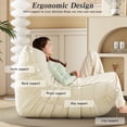 thumbnail image 6 of Traumliebe Armless Bean Bag Chair Lazy Floor Sofa Couch Adults&Kids for Living Room Bedroom Office Beige, 6 of 7