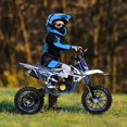 thumbnail image 3 of AOJA 49cc 2-Stroke Kids Dirt Bike, Gas Power Motocross, Beach Off Road Mini Motorcycle, Children Pocket Motorbike with Improved Front Rear Disc Brakes, 3 of 8