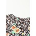 thumbnail image 2 of ABPHQTO Camiseta cruzada con estampado de girasol y leopardo para mujer, 2 of 5