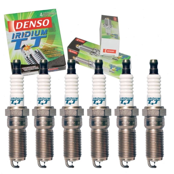 6 pc DENSO Iridium TT Spark Plugs compatible with GMC Terrain 3.0L 3.6L V6 2010-2017
