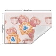 thumbnail image 3 of XMXT 4 Pcs Woven Placemats, Cartoon Waffle Breakfast Print Stain Resistant Anti-Skid Placemat for Kitchen Table, 12 x 18 inches, 3 of 6