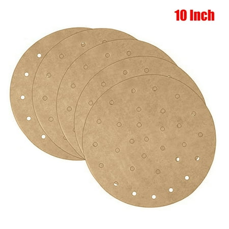 

100PCS 10 Inch Bamboo Steamer Paper Liner Perforated Fryer Liners Non-Stick New TOPOINT