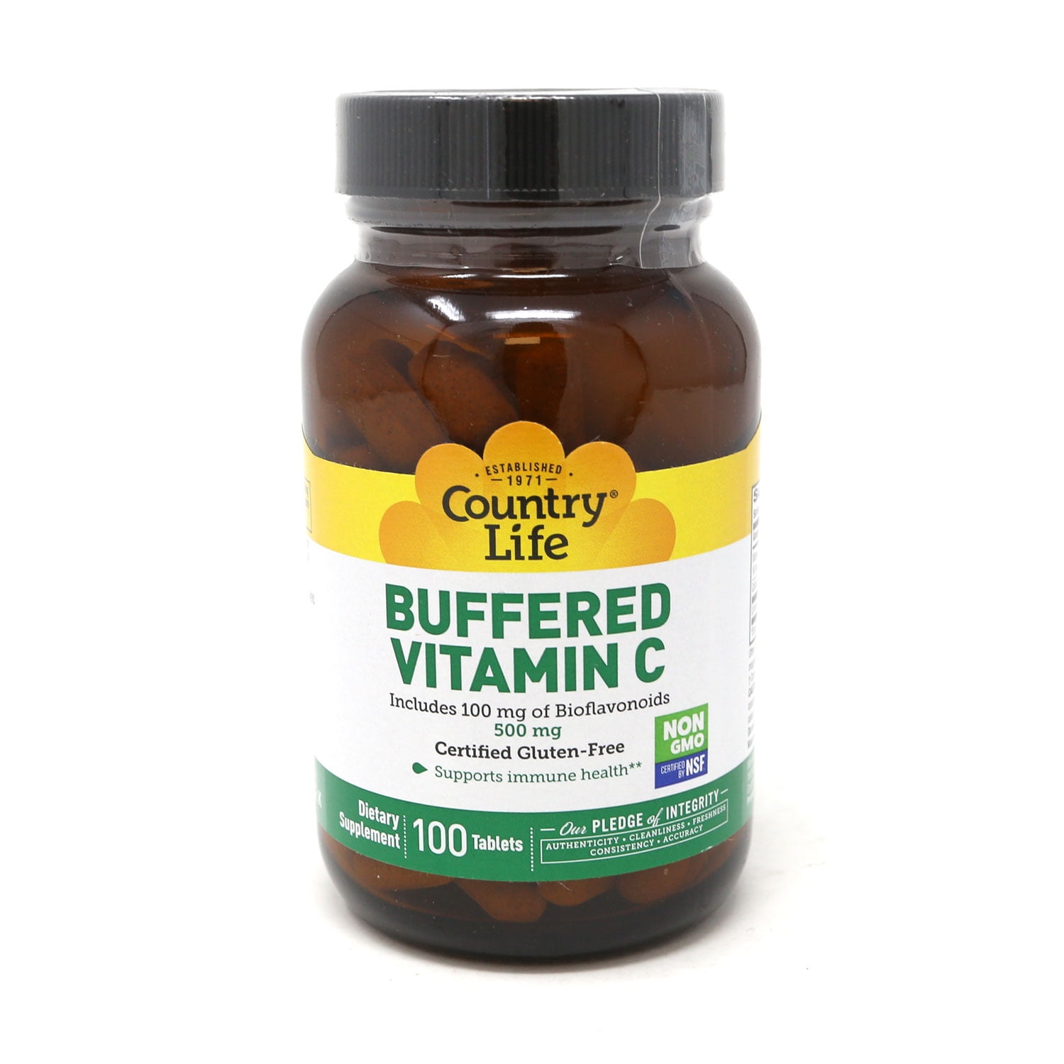 Country Life Buffered Vitamin C 500 mg 100 Tablets