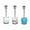 Silver, variant on 3pcs 14G Stainless Steel Opal Marble Stone Barbell Navel Belly Button Rings-Silver