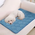 thumbnail image 2 of Btomtd 20"x16" Winter Warm Pet Mat for Cats and Dogs, Cozy and Soft Cat Bed and Dog Bed Kennel Mat Counteractive to Wear and Scratches, Washable Puffy Mat Resistance to Biting, Blue, 2 of 6