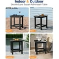 thumbnail image 7 of WINSOON Small Outside Adirondack Square Side Table,Single Layer - Black, 7 of 7