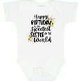 thumbnail image 3 of Inktastic Happy Birthday to the Sweetest Sister in the World Girls Baby Bodysuit, 3 of 5