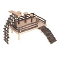 thumbnail image 1 of Hamster Ladder Playground Small Pet Applewood Toys Pet Stairs Step Fitness Exercise Toy, 1 of 2