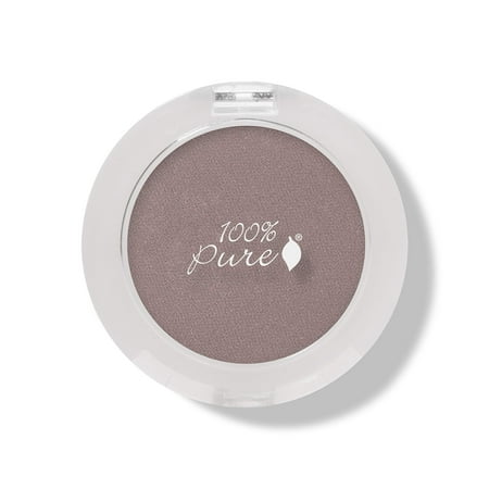 100% PURE Pressed Powder Eye Shadow (Fruit Pigmented), Petal Tip, Shimmer Eyeshadow, Buildable Pigment, Easy to Apply, Natural Makeup (Sheer Matte Pink w/Nude Undertones) - 0.07 oz