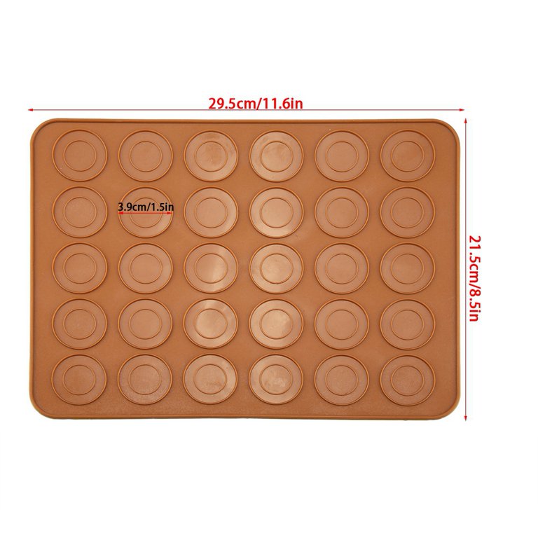 30 Cavities Macaron Baking Mat Non Stick Silicone Cake Macaroon Mould Pad  Sheet 