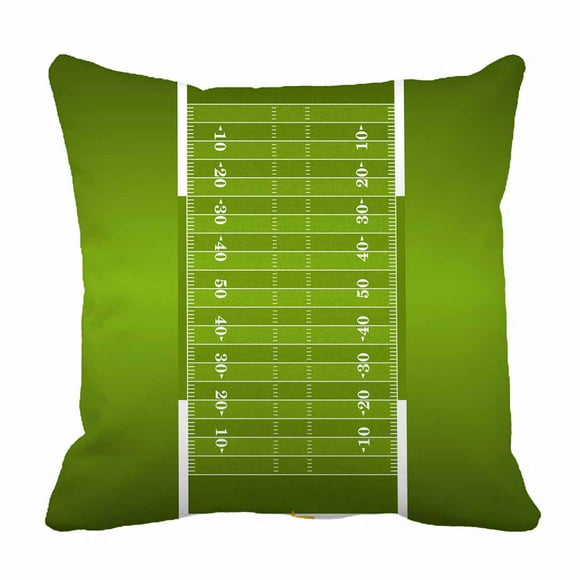 YUSDECOR grass textured American football field Bed Decor Pillow Cases Zippered Cushion Cover Size 20x20 Inches