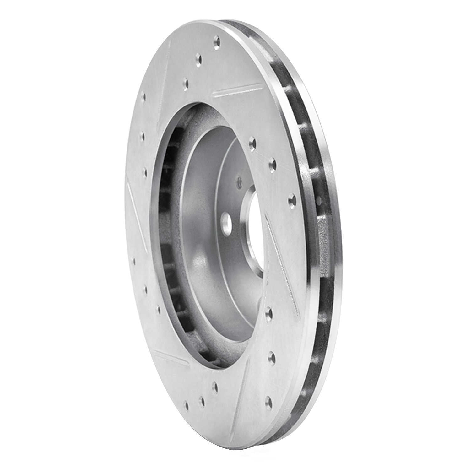 Dynamic Friction Company 631-76032R DFC Brake Rotor - Drilled And Slotted - Silver
