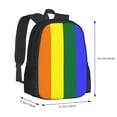 thumbnail image 3 of DouZhe Lightweight Backpack, Travel Outdoor Hiking Bag School Bookbag Casual Daypack Rainbow Lgbt Lgbtq Flag Prints Backpacks for Women Men, 3 of 7