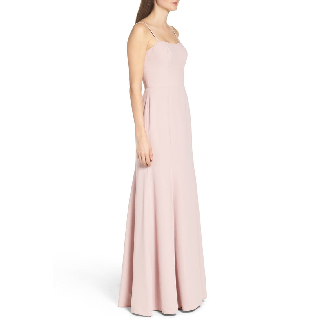 convertible neckline chiffon gown