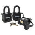 thumbnail image 3 of Master Lock 1804TRI 1-9/16" Black Weatherproof Padlocks 3 Count, 3 of 5