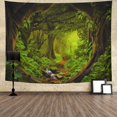 thumbnail image 4 of Tapiz Tushelia Forest Nature Tree Cave para colgar en la pared, 4 of 6