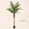 thumbnail image 2 of 2-Pack  90inch Tall Artificial Palm Trees for Outdoors - Large Phoenix Palm, UV-Resistant, Large Fake Sago Palm Trees - Perfect for Patio, Poolside & Indoor Home Décor, 2 of 8