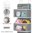 thumbnail image 4 of Over The Door Organizer Storage, 5 shelf Door Organizer Hanging, Hanging Closet Organizers and Storage Organizer for Closet, Baby Kids Closet Door Organizers for Storage, Nursery,Bedroom (Grey), 4 of 7