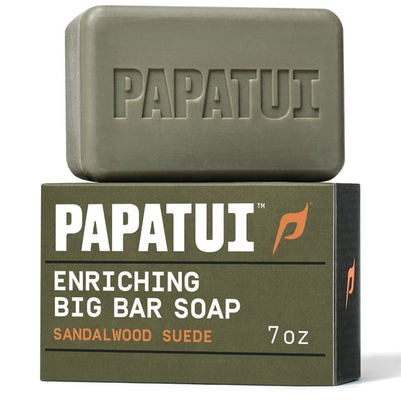 Papatui Enriching Men's Bar Soap, Sandalwood Suede, 7 oz