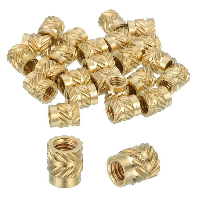 46 Pcs Threaded Inserts, M4 Brass Heat Set Insert for 3D Printing, M4x6x7mm