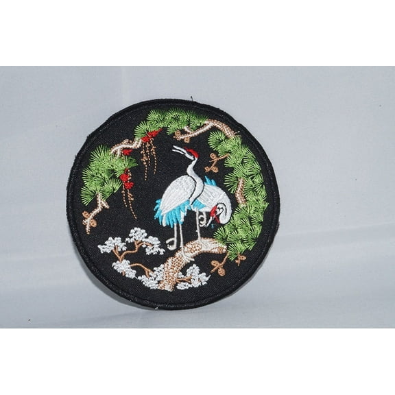 Balancing Crane Martial Arts Patch, 4"