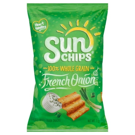 Pack Of 2 SUNCHIPS 100% Whole Grain French Onion Chips, 7 oz (Package May Vary)