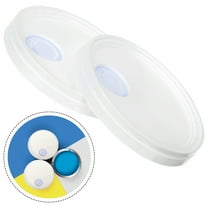 FRCOLOR  2 Pcs Plastic Bucket Lid Replacement Collapsible with Office White