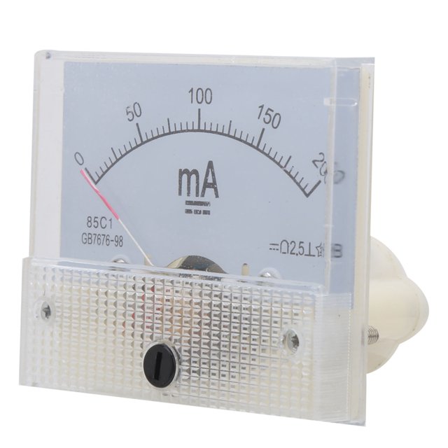 Ampere Meter Gauge, Circuit Ammeter, Beautiful Practical 63x56x58mm ABS For Voltage Stabilizer Power Distribution Cabinet Test Bench